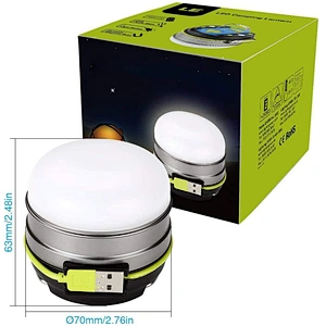 Camping lantern lamp LED battery small 3 light mode power bank waterproof mini flashlight