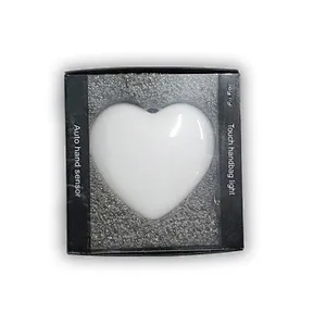 Custom mini heart shape battery powered night light portable LED touch hand bag light