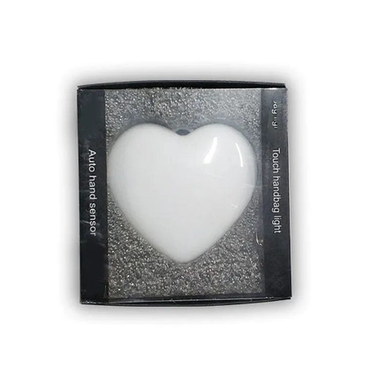 Custom mini heart shape battery powered night light portable LED touch hand bag light