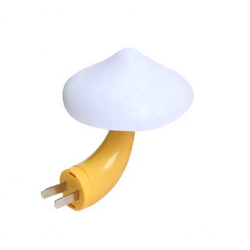 Custom night light mushroom plug in wall babies room 4 color automatic sensor for children