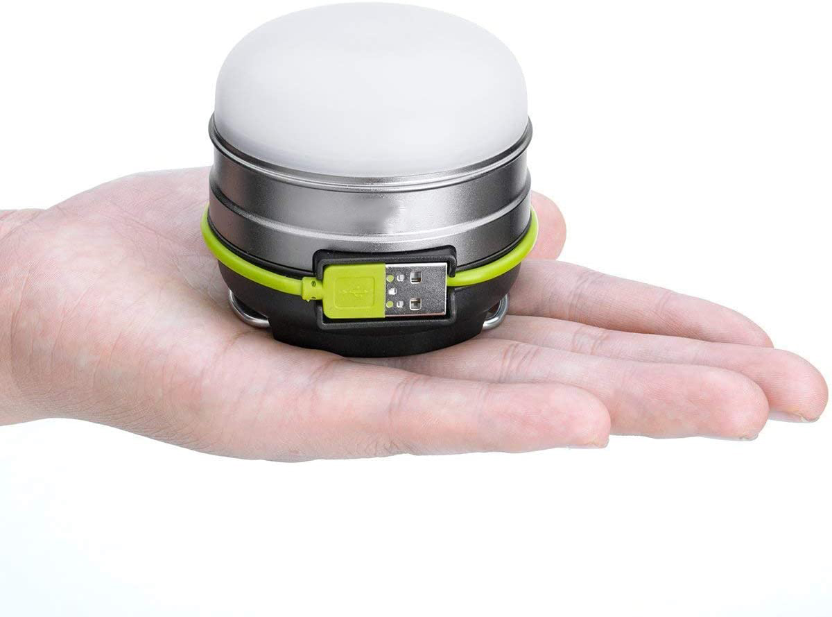 Camping lantern lamp LED battery small 3 light mode power bank waterproof mini flashlight