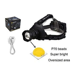 5 Modes multifunctional headlight with power bank function zoomable super bright p70 led headlamp