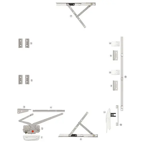 MS-PK-03 Dual Arm Operator Casement Window Operator Replacement Window Hardware Parts