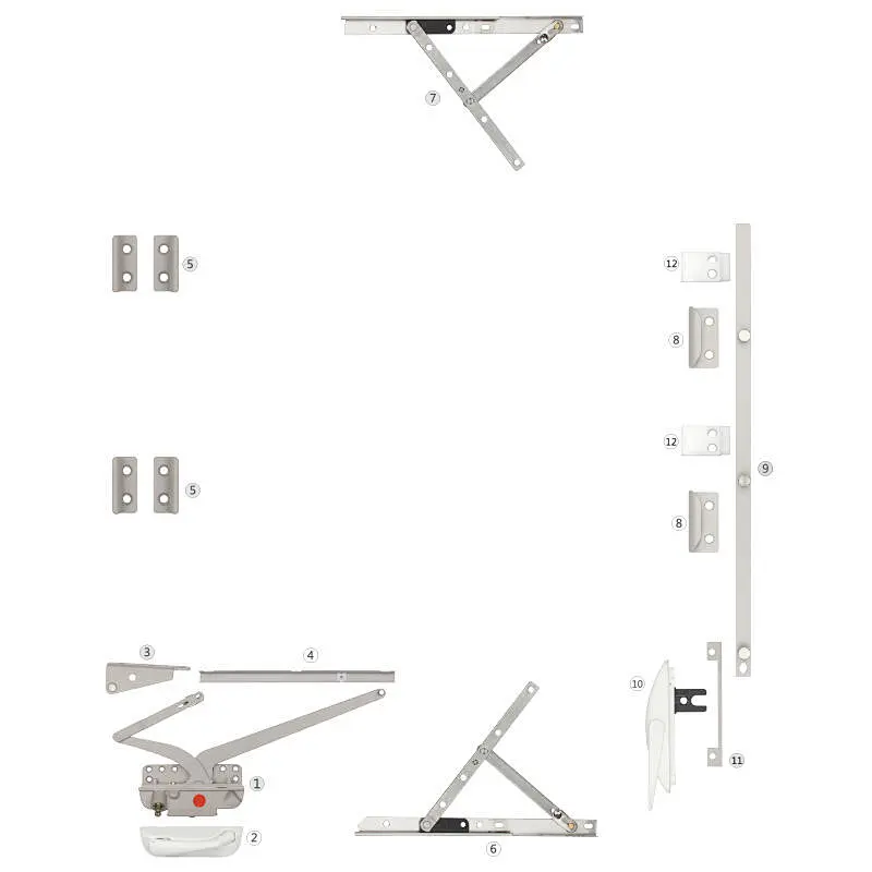 MS-PK-02 Casement Window Operator Single Arm Window Operator Replacement Parts