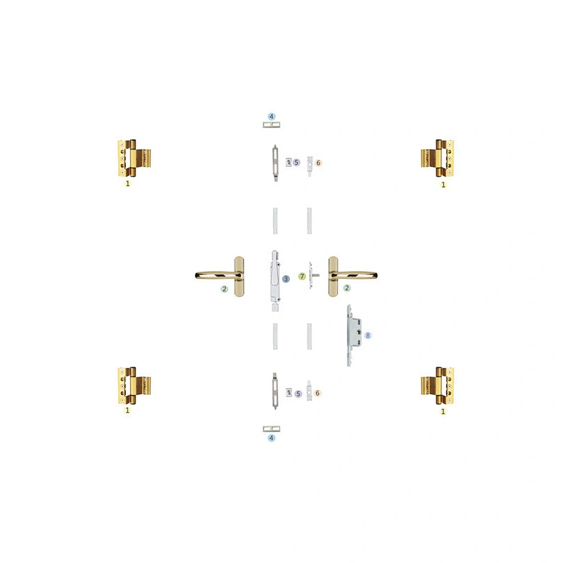 WPKC-05 Outswing Casement Window Hardware System with Spindle Handle