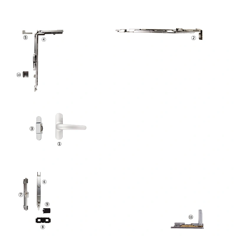 WTT-DM01/02 Aluminum Tilt and Turn Window Hardware with Folk Handle