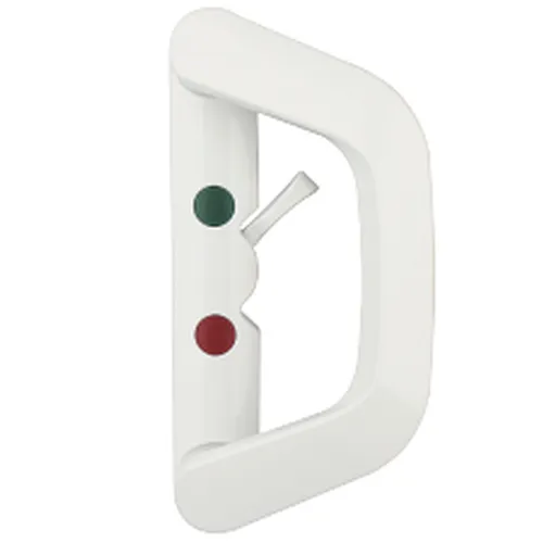 LS-B07 Black Double Side D Type Aluminium Zinc Alloy Sliding Door Handle