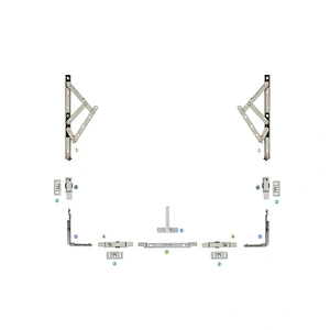 XXC-03 Awing Window Hardware Accessories Multi-point lock Window Hardware System