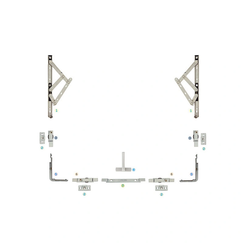 XXC-01 Outswing Awning Window Hardware System Multi-point Lock Awning Window Parts