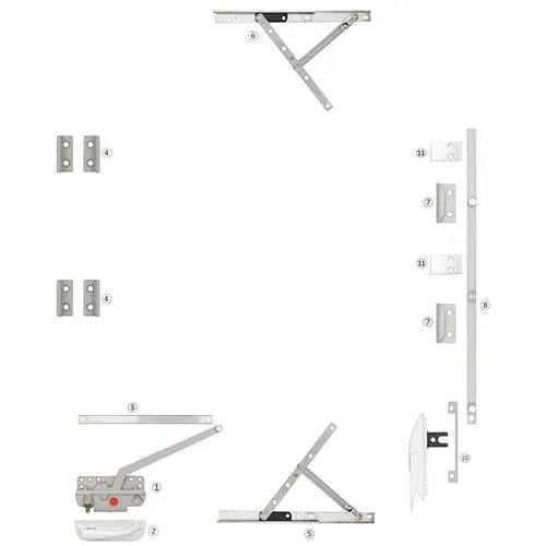 MS-PK-02 Casement Window Operator Single Arm Window Operator Replacement Parts