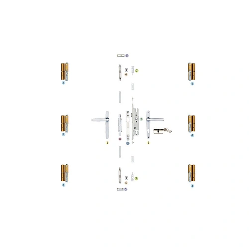 PKM-03 Double Sash Swing Casement Window Hardware System