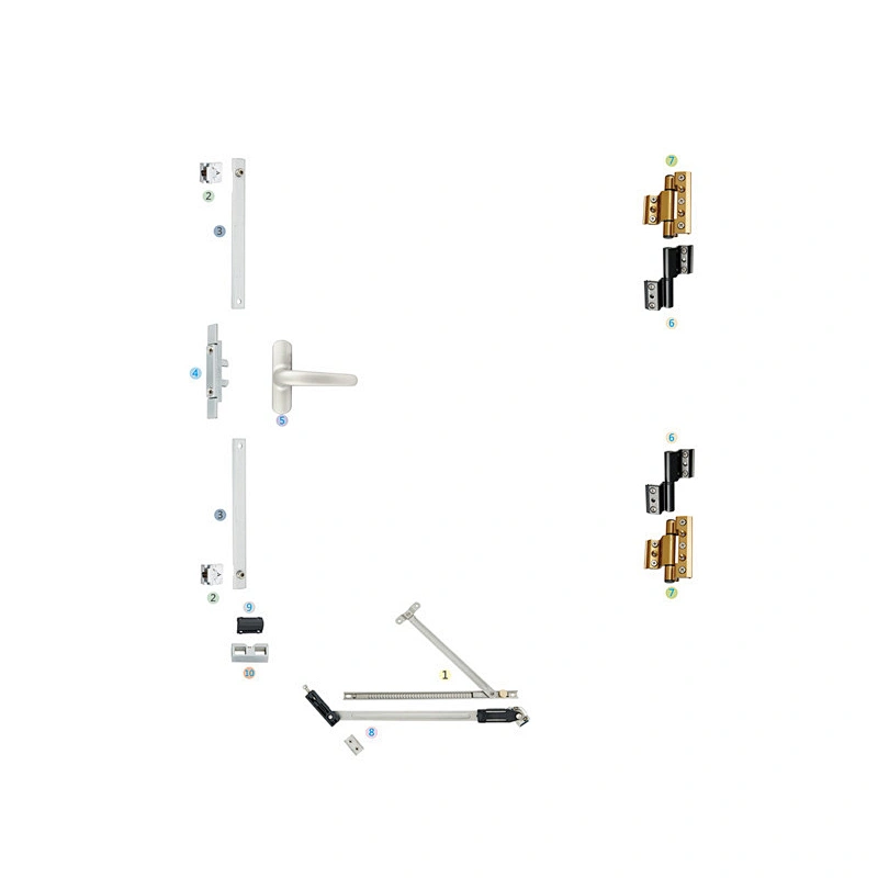 WPKC-02 Outswing Casement Window Hardware System for European C Groove Profile