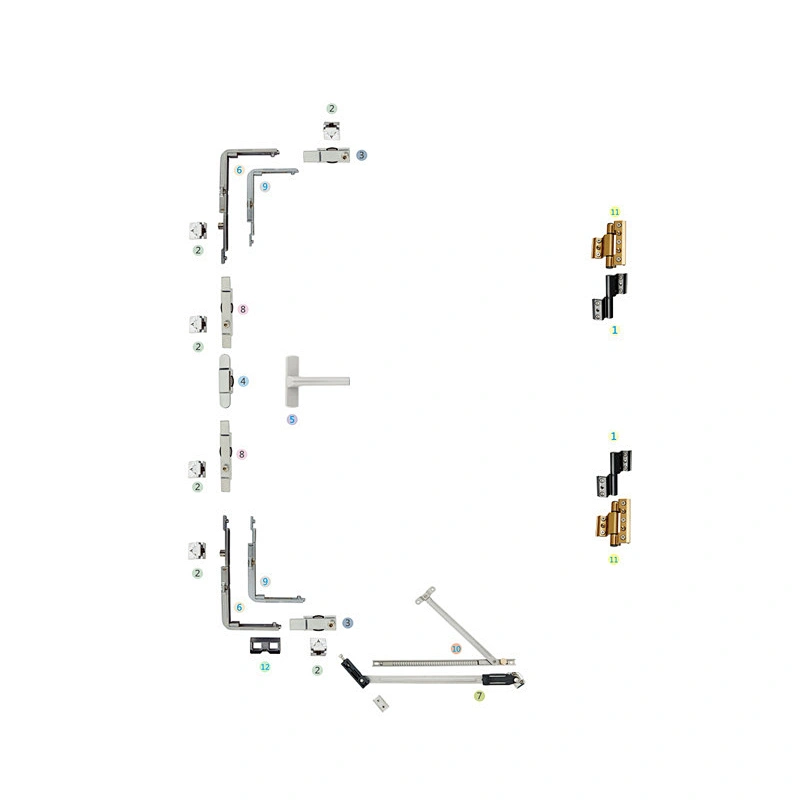 NPKC-01 Inswing Casement Window Hardware System with Fork Handle