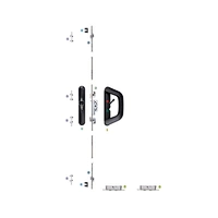 TLM-02 Patio Door Hardware System Aluminum Sliding Door Lock