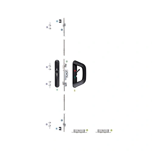TLM-02 Patio Door Hardware System Aluminum Sliding Door Lock
