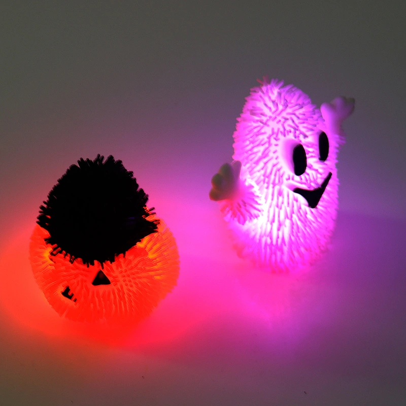 Light Up Halloween Puffer Ball Toy