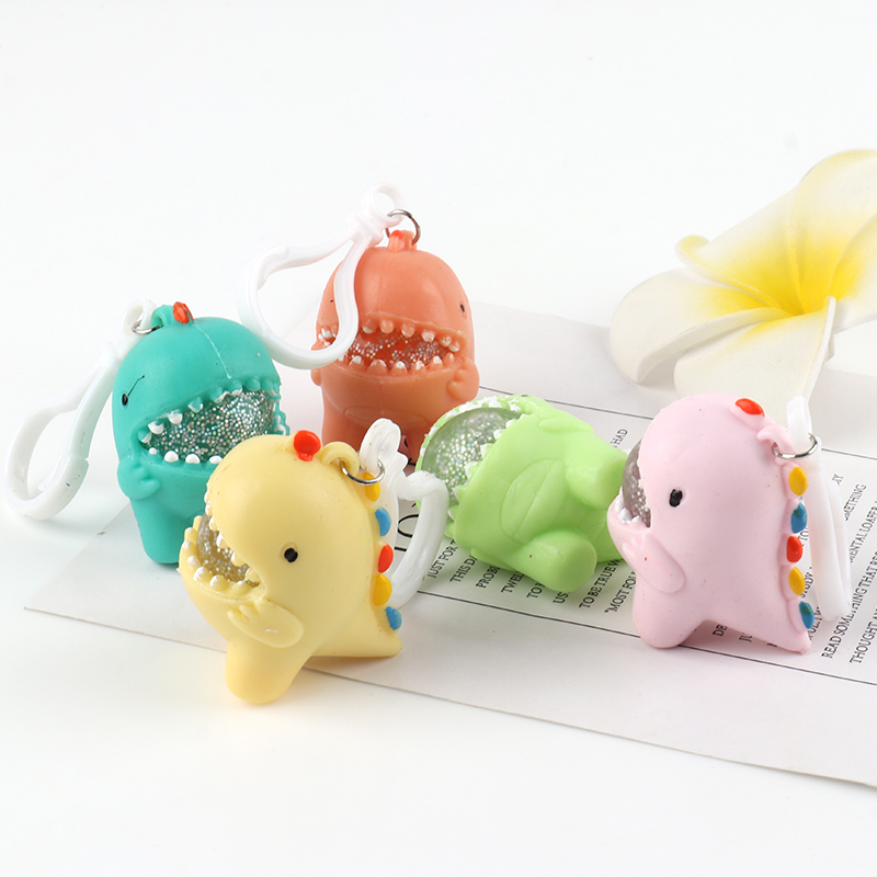 Soft Squishy Dino Keychain