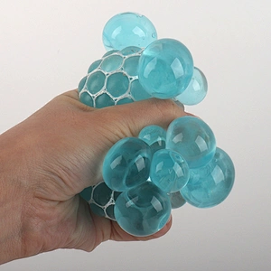 Squeeze mesh glitter grape ball