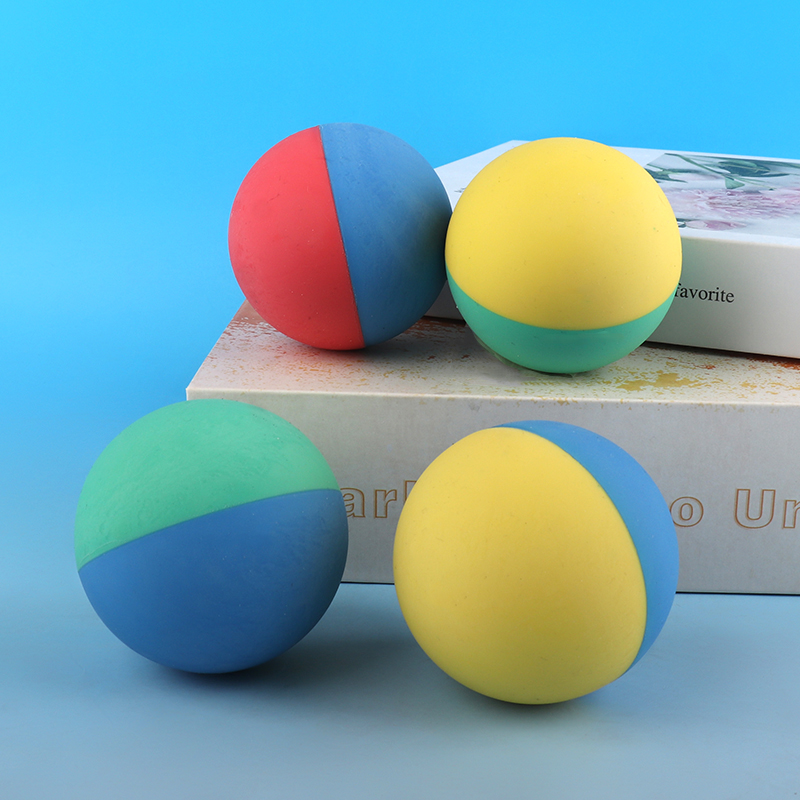 Double color rubber ball