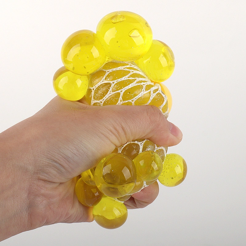 Squeeze mesh glitter grape ball