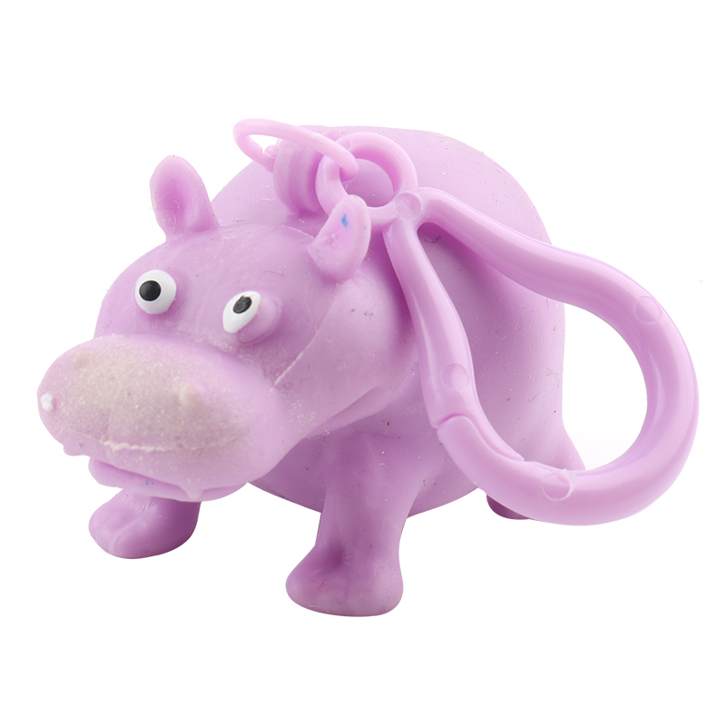 Squeeze Hippo Keychain