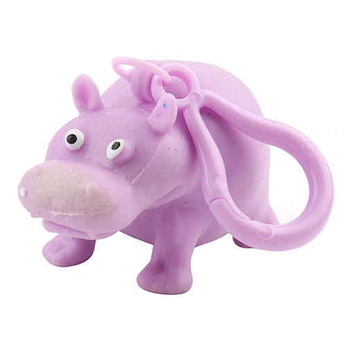 Squeeze Hippo Keychain