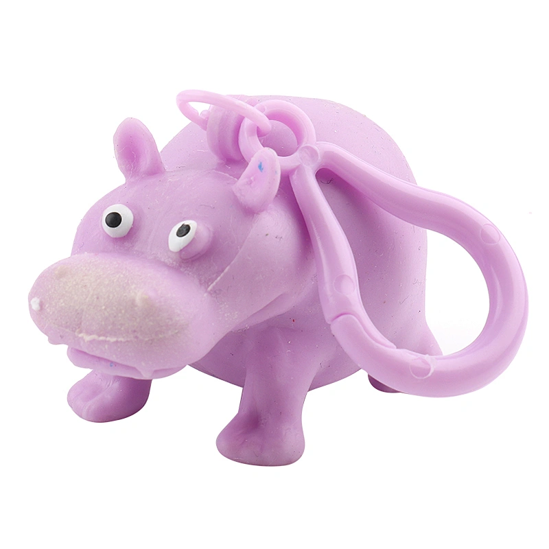 Squeeze Hippo Keychain