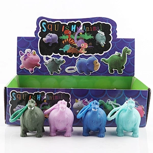Dinosaur Squeeze Toy Keychain
