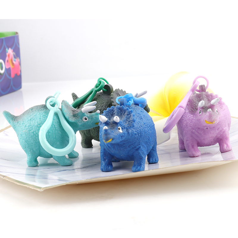 Soft Squeeze Dinosaur Keychain