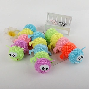 Flashing caterepillar puffer toys