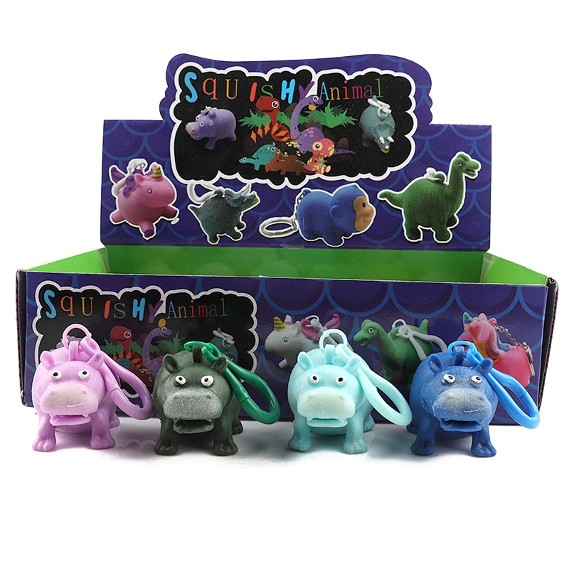 Squeeze Hippo Keychain
