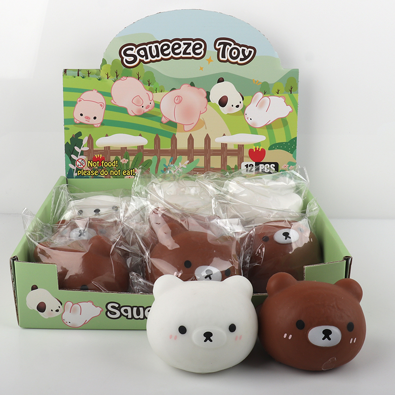 Bear head squeeze toys