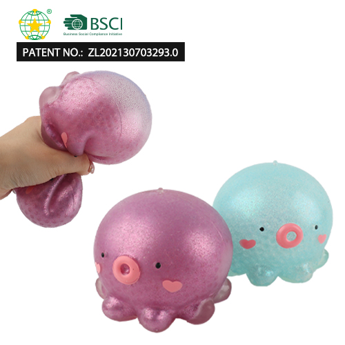 Pearlescent giant octopus squishy toys
