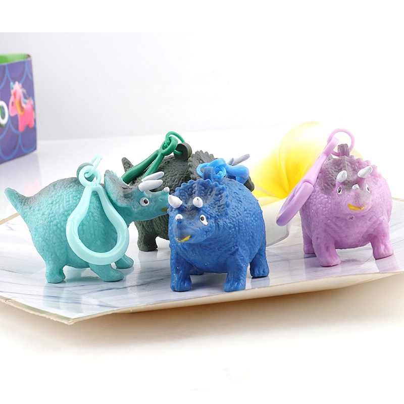 Soft Squeeze Dinosaur Keychain
