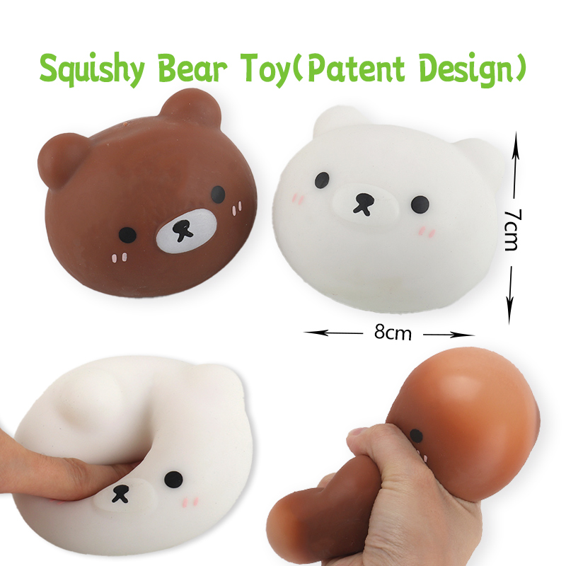 Bear head squeeze toys