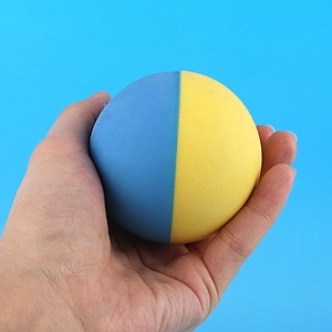 Double color rubber ball