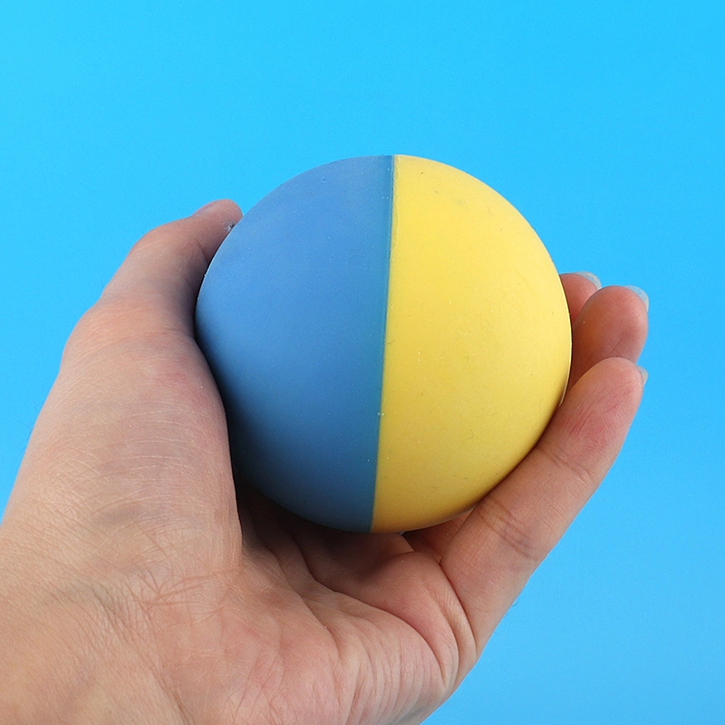 Double color rubber ball
