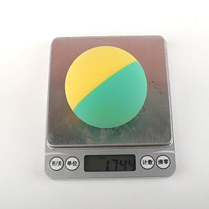 Double color rubber ball