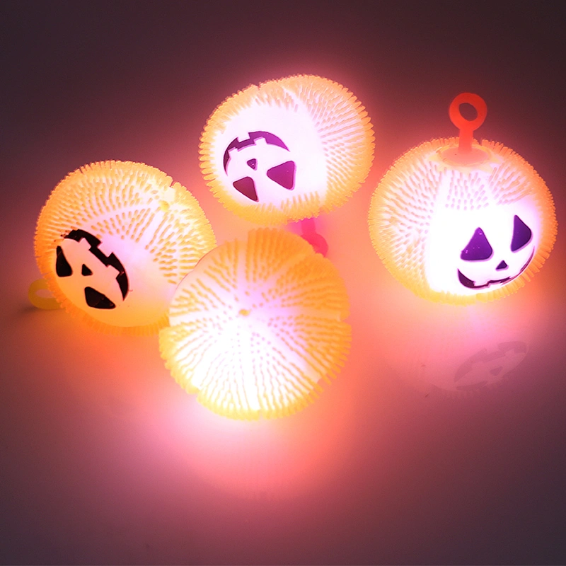 Flashing Pumpkin Puffer Ball