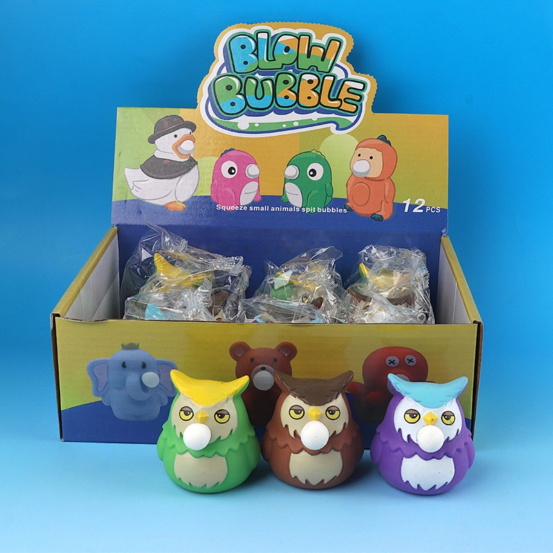 Owl Squeeze Blow Bubble Toys