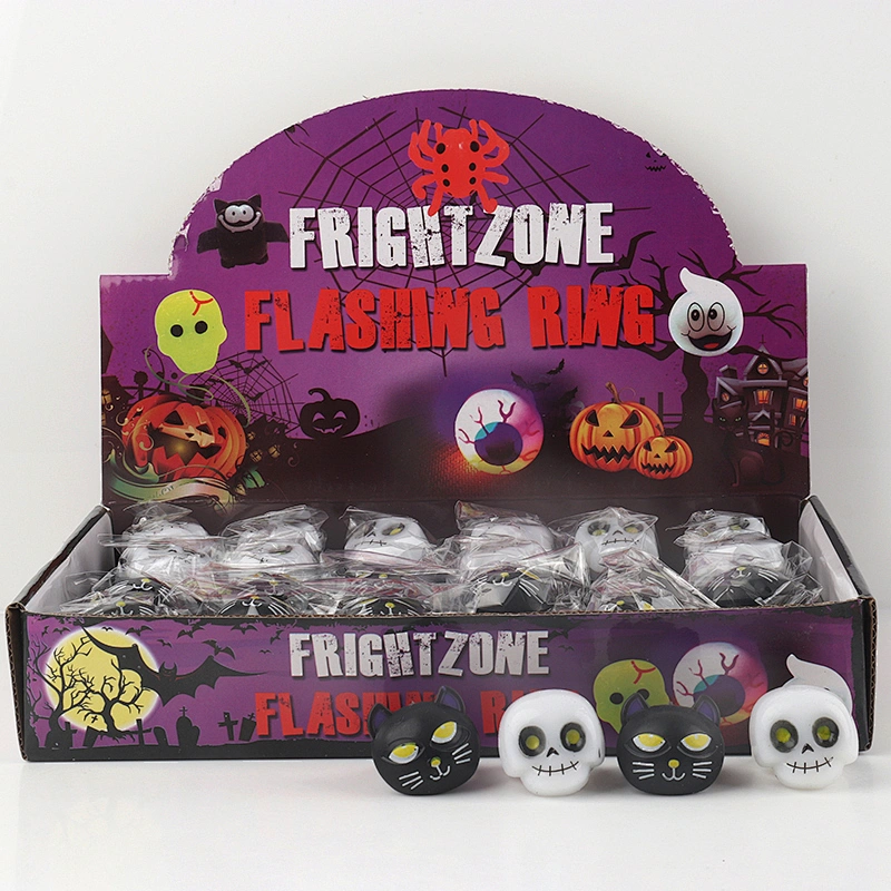 Hallow Skull Flashing Finger Ring