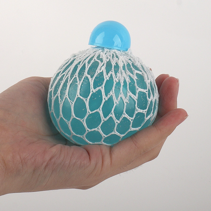 Squeeze mesh glitter grape ball