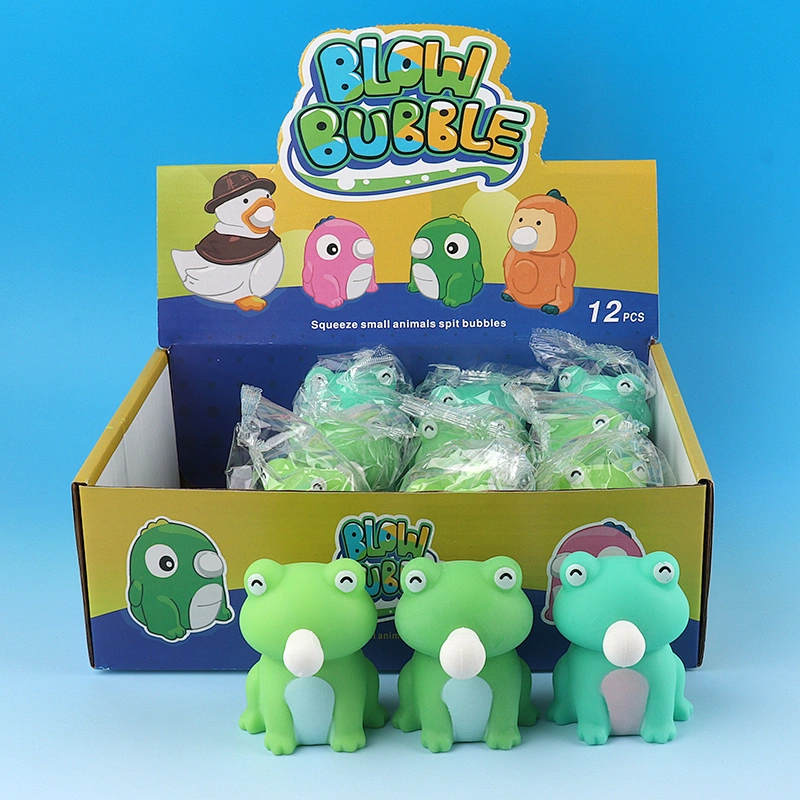 Squeeze Frog Blow Bubble
