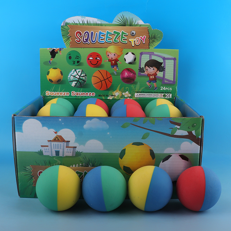 Double color rubber ball