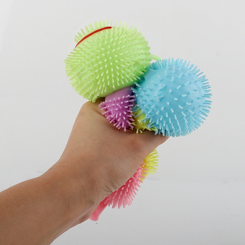 Flashing caterepillar puffer toys