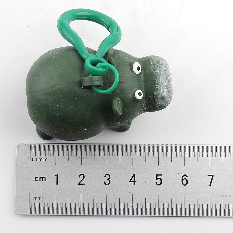 Squeeze Hippo Keychain