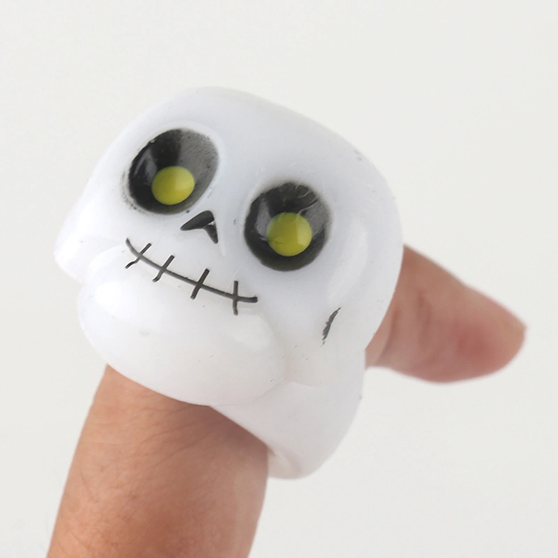 Hallow Skull Flashing Finger Ring