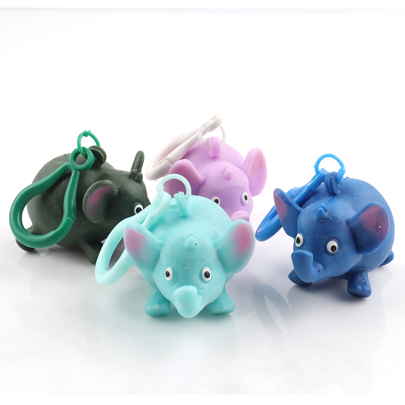 Mini Elephant Squeeze Keychain