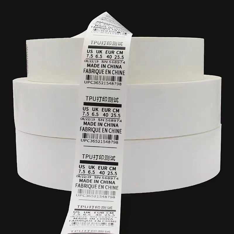 White tpu film for shoe tongue/Sportswear shoes tpu labels label clothing Made In China