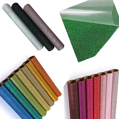 Glitter Heat Transfer Vinyl Wholesale Custom Colorful Roll Glitter Heat Transfer Vinyl Rolls For Clothing
